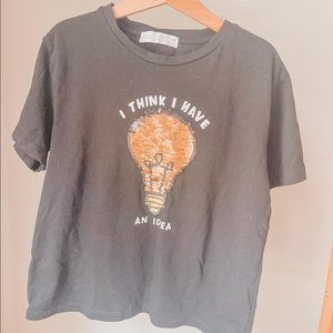 Zara graphic interactive tee